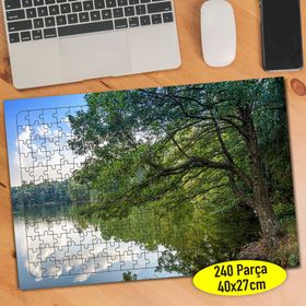 8377 Ukrayna Ormanı Göl Doğa Manzarası 240 Parça Puzzle Yapboz