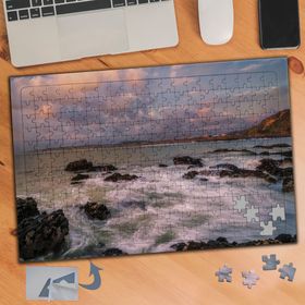 844 Denizdeki Taş Parçaları Manzara 240 Parça Puzzle Yapboz Tablo