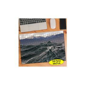 84591602 Dalgalı Deniz ve Dağ Manzarası 240 Parça Puzzle Yapboz