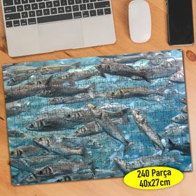 84609894 Denizde Yüzen Balık Sürüsü 240 Parça Puzzle Yapboz