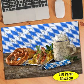 84802287 Köpüklü Ayran ve Simit Yiyecek 240 Parça Puzzle Yapboz