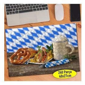 84802287 Köpüklü Ayran ve Simit Yiyecek 240 Parça Puzzle Yapboz