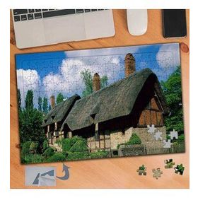 852 Ağaç Ve Sevimli Şirin Taş Evler 240 Parça Puzzle Yapboz Tablo