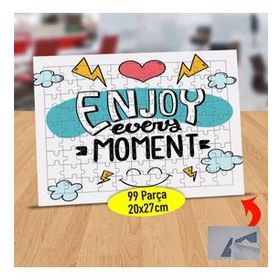 852857 Enjoy Every Moment Yazılı 99 Parça Puzzle Yapboz Tablo