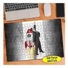 8574 Uzaya Roketle Fırlatılan Genç Adam 240 Parça Puzzle Yapboz