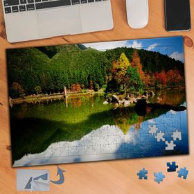 860 Tabiat Harikası Göl Ve Ağaçlar 240 Parça Puzzle Yapboz Tablo