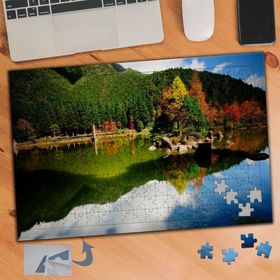860 Tabiat Harikası Göl Ve Ağaçlar 240 Parça Puzzle Yapboz Tablo