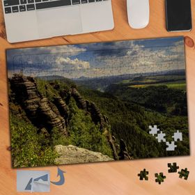 861 Yeşil Bitki Örtüsü Doğa Manzarası 240 Parça Puzzle Yapboz Tablo
