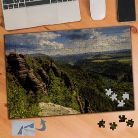 861 Yeşil Bitki Örtüsü Doğa Manzarası 240 Parça Puzzle Yapboz Tablo