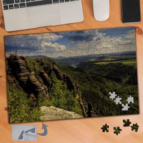 861 Yeşil Bitki Örtüsü Doğa Manzarası 240 Parça Puzzle Yapboz Tablo