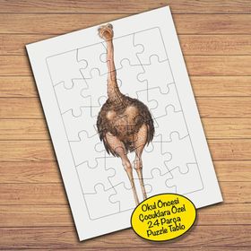 86245 Uzun Bacaklı Tavuskuşu Çocuklara Özel Puzzle Yapboz Tablo