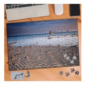 863 Deniz Kenarı Kum Sahil Manzarası 240 Parça Puzzle Yapboz Tablo