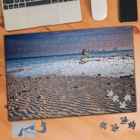 863 Deniz Kenarı Kum Sahil Manzarası 240 Parça Puzzle Yapboz Tablo