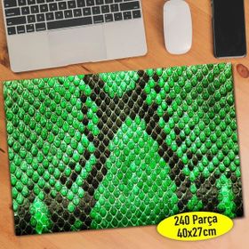 86327744 Yeşil Piton Deri Deseni 240 Parça Puzzle Yapboz