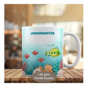 864 Underwether Okyanusta Renkli Balıklar Kupa Bardak