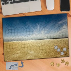 865 Mavi Gökyüzü ve Kurak Topraklar 240 Parça Puzzle Yapboz Tablo