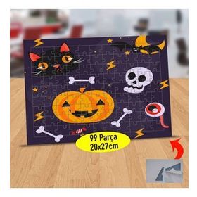 866 Hallowen Kabak Ve Kuru Kafaları 99 Parça Puzzle Yapboz Tablo