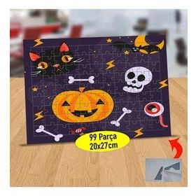 866 Hallowen Kabak Ve Kuru Kafaları 99 Parça Puzzle Yapboz Tablo