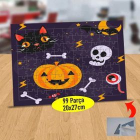 866 Hallowen Kabak Ve Kuru Kafaları 99 Parça Puzzle Yapboz Tablo