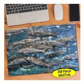 86902003 Mavi Denizdeki Balık Sürüsü 240 Parça Puzzle Yapboz