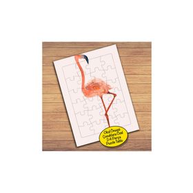 86936 Flamingo Bird Family Çocuklara Özel Puzzle Yapboz Tablo