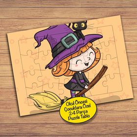 87 Halloween Cadılar Bayramı 24 Parça Çocuklara Özel Yapboz Tablo
