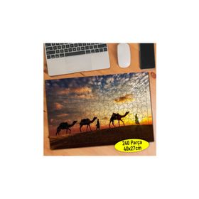 87137024 Gün Batımında Deve Sürüsü 240 Parça Puzzle Yapboz