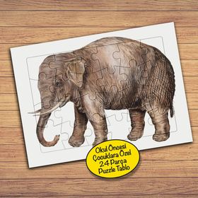 87207 Sevimli Büyük Fil Çocuklara Özel Puzzle Yapboz Tablo