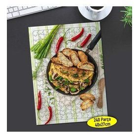 87346181 Lezzetli Omlet Tavası Yiyecek 240 Parça Puzzle Yapboz