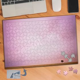 874 Pembe Gökyüzü Ve Yanlız Ağaç 240 Parça Puzzle Yapboz Tablo
