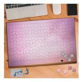 874 Pembe Gökyüzü Ve Yanlız Ağaç 240 Parça Puzzle Yapboz Tablo