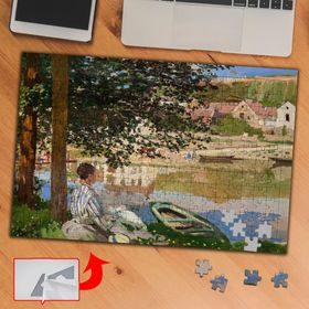 874 Seine Kıyısında Monet 240 Parça Puzzle Yapboz Tablo