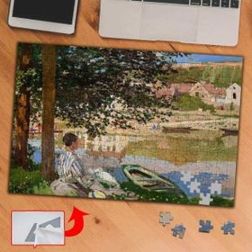 874 Seine Kıyısında Monet 240 Parça Puzzle Yapboz Tablo
