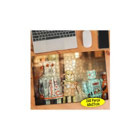 8740 Nostajik Robot Oyuncaklar Fotoğrafı 240 Parça Puzzle Yapboz