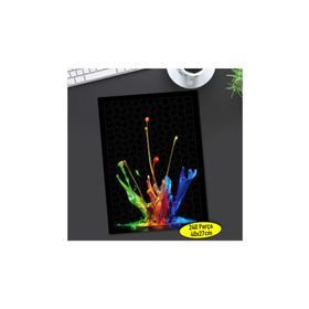 8740 Siyah Zeminde Renkli Boya Sıçraması 240 Parça Puzzle Yapboz