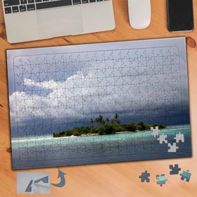 875 Deniz Ortasında Ada Parçası 240 Parça Puzzle Yapboz Tablo