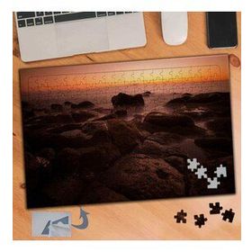 878 Taşlıklar ve Gün Batımı Manzarası 240 Parça Puzzle Yapboz Tablo