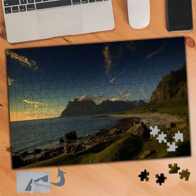 880 Deniz Kenarı Doğa Manzarası 240 Parça Puzzle Yapboz Tablo