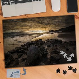885 Gün Batımında Sahil Kenarı Manzara 240 Parça Puzzle Yapboz Tablo