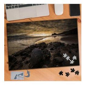 885 Gün Batımında Sahil Kenarı Manzara 240 Parça Puzzle Yapboz Tablo