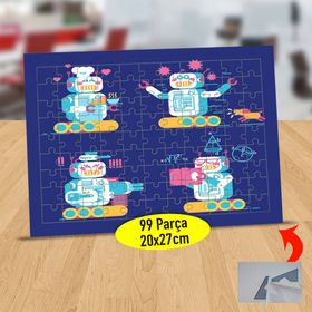 886 Yapay Zekalı Robot Arkadaşlar 99 Parça Puzzle Yapboz Tablo
