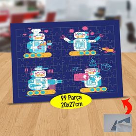 886 Yapay Zekalı Robot Arkadaşlar 99 Parça Puzzle Yapboz Tablo