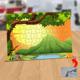 89 Dağların Ardında Doğan Güneş 99 Parça Puzzle Yapboz Tablo