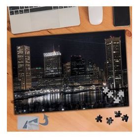 891 Gece Şehirde Yüksek Binalar 240 Parça Puzzle Yapboz Tablo
