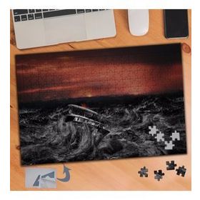 895 Hırçın Dalgalar Arasında Tekne 240 Parça Puzzle Yapboz Tablo
