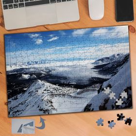 896 Karlı Tepeler Doğa Manzarası 240 Parça Puzzle Yapboz Tablo