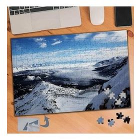 896 Karlı Tepeler Doğa Manzarası 240 Parça Puzzle Yapboz Tablo