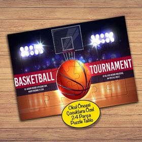 899 Basketbol Spor Salonu 24 Parça Çocuklara Özel Yapboz Tablo
