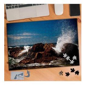 899 Kayalıklara Vuran Hırçın Dalgalar 240 Parça Puzzle Yapboz Tablo
