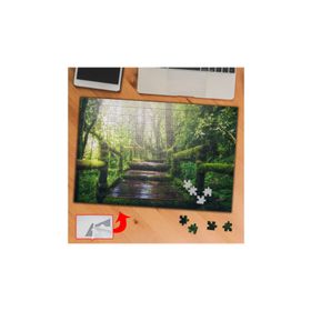 8ACFB Orman İçindeki Tahta Köprü 240 Parça Puzzle Yapboz Tablo